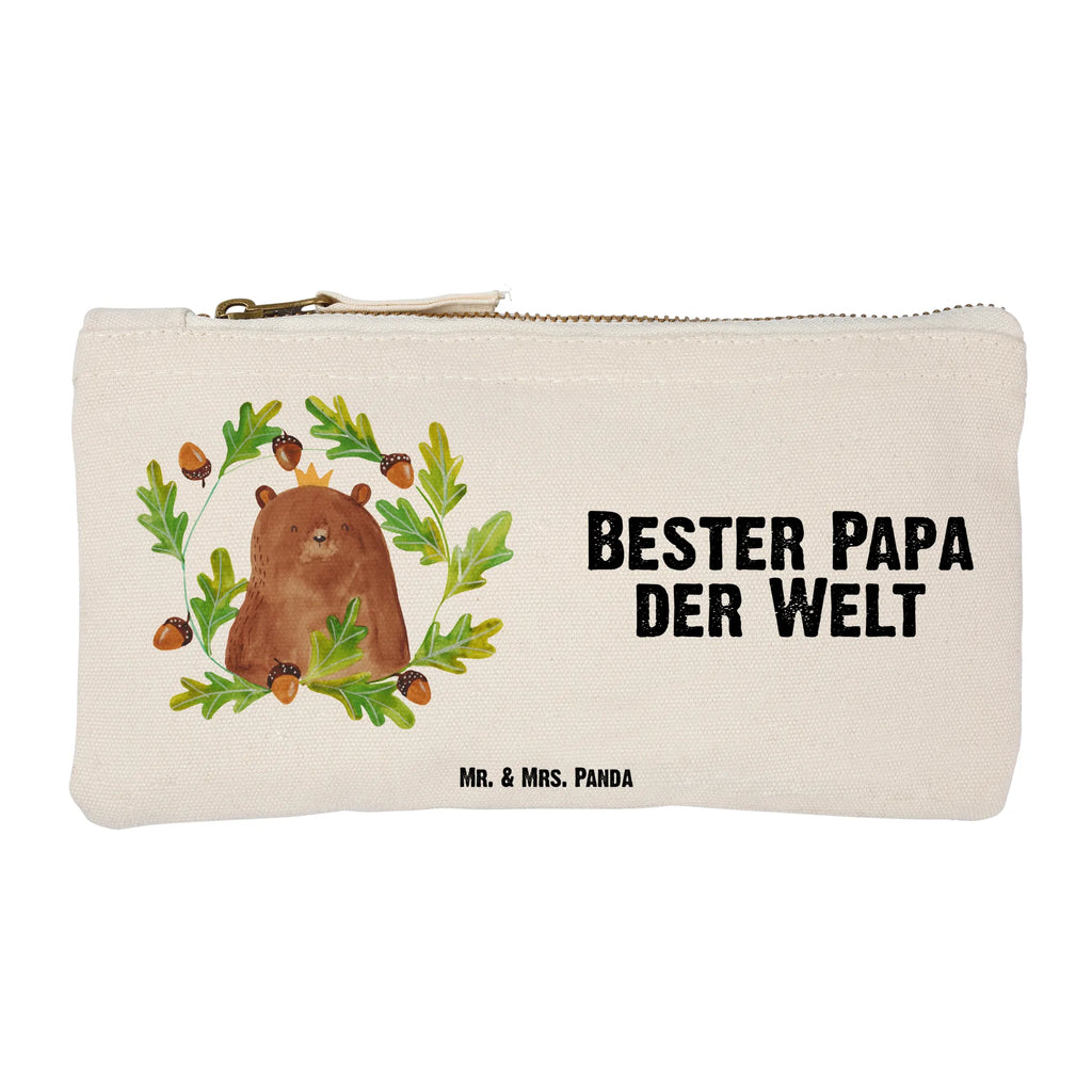 Schminktasche Bär König Schminktasche, Kosmetiktasche, Kosmetikbeutel, Stiftemäppchen, Etui, Federmappe, Makeup, XXL, Schminketui, Kosmetiketui, Schlamperetui, Bär, Teddy, Teddybär, Papa, Papa Bär, bester Vater, bester Papa, weltbester Papa, Vatertag, Vater, Dad, Daddy, Papi