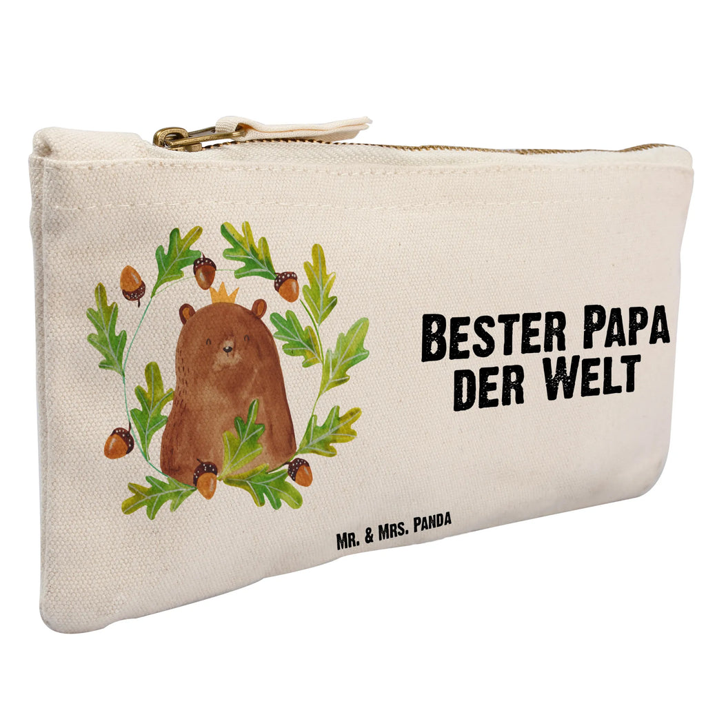 Schminktasche Bär König Schminktasche, Kosmetiktasche, Kosmetikbeutel, Stiftemäppchen, Etui, Federmappe, Makeup, XXL, Schminketui, Kosmetiketui, Schlamperetui, Bär, Teddy, Teddybär, Papa, Papa Bär, bester Vater, bester Papa, weltbester Papa, Vatertag, Vater, Dad, Daddy, Papi