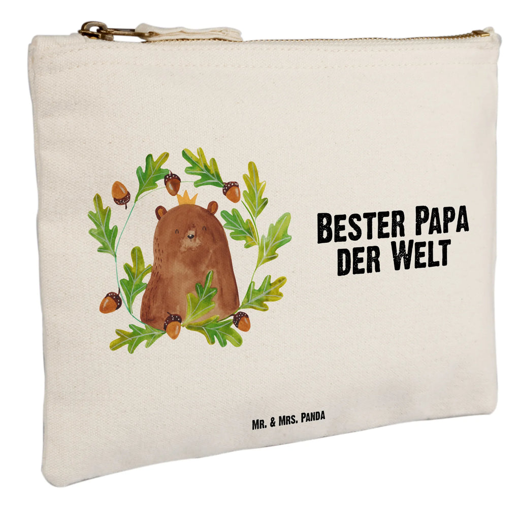 Schminktasche Bär König Schminktasche, Kosmetiktasche, Kosmetikbeutel, Stiftemäppchen, Etui, Federmappe, Makeup, XXL, Schminketui, Kosmetiketui, Schlamperetui, Bär, Teddy, Teddybär, Papa, Papa Bär, bester Vater, bester Papa, weltbester Papa, Vatertag, Vater, Dad, Daddy, Papi