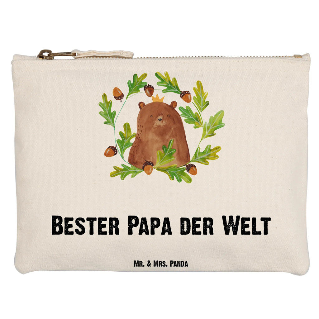 Schminktasche Bär König Schminktasche, Kosmetiktasche, Kosmetikbeutel, Stiftemäppchen, Etui, Federmappe, Makeup, XXL, Schminketui, Kosmetiketui, Schlamperetui, Bär, Teddy, Teddybär, Papa, Papa Bär, bester Vater, bester Papa, weltbester Papa, Vatertag, Vater, Dad, Daddy, Papi