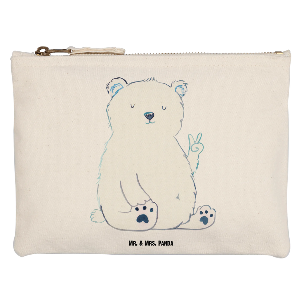 Schminktasche Eisbär Faul Schminktasche, Kosmetiktasche, Kosmetikbeutel, Stiftemäppchen, Etui, Federmappe, Makeup, XXL, Schminketui, Kosmetiketui, Schlamperetui, Bär, Teddy, Teddybär, Eisbär, Nordpol, Faul, Entspannen, Relaxen, Büro, Arbeit, Bürojob, Arbeitsplatz, Homeoffice