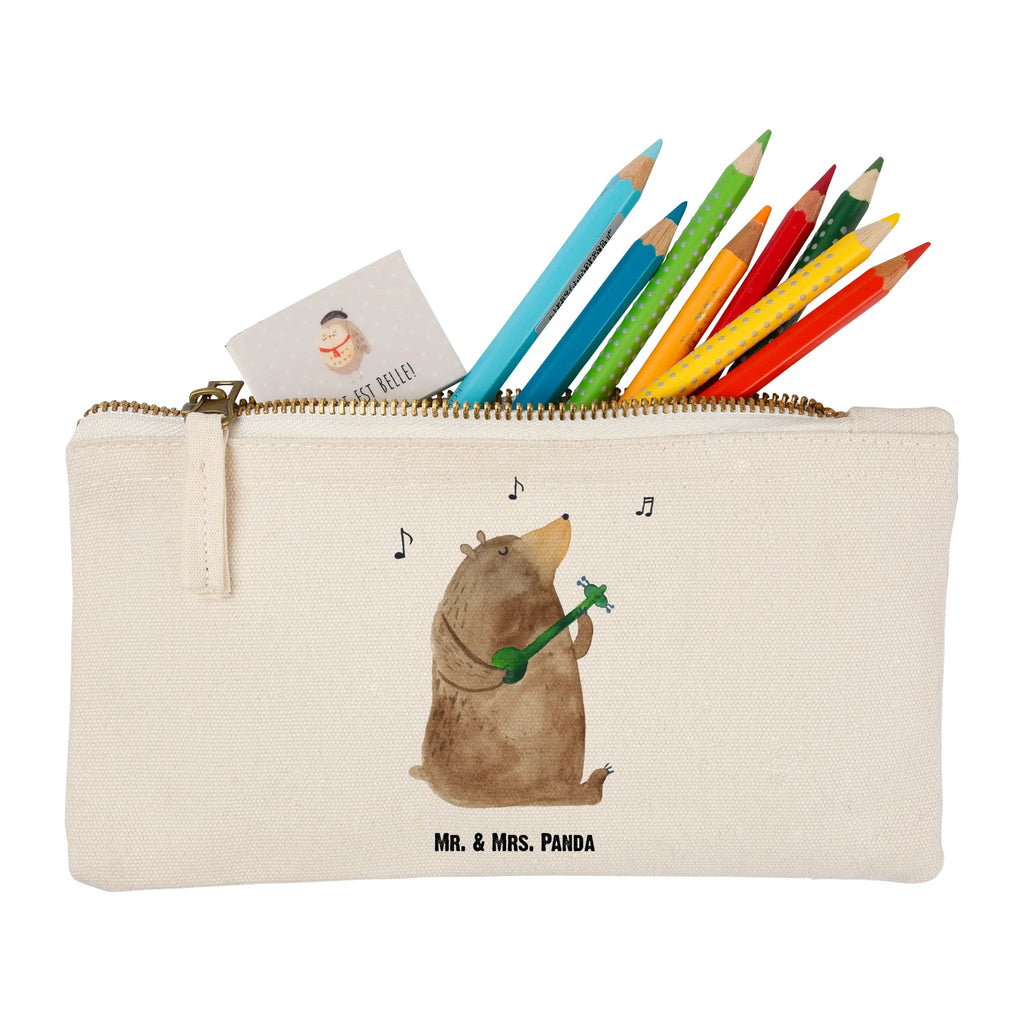 Schminktasche Bär Lied Schminktasche, Kosmetiktasche, Kosmetikbeutel, Stiftemäppchen, Etui, Federmappe, Makeup, XXL, Schminketui, Kosmetiketui, Schlamperetui, Bär, Teddy, Teddybär, Bärchen, Bear, Liebeslied, Lied, Song, Valentinstag, Valentine, Geschenk, Partner, Liebe, Freundin, Frau, Herz, Spruch