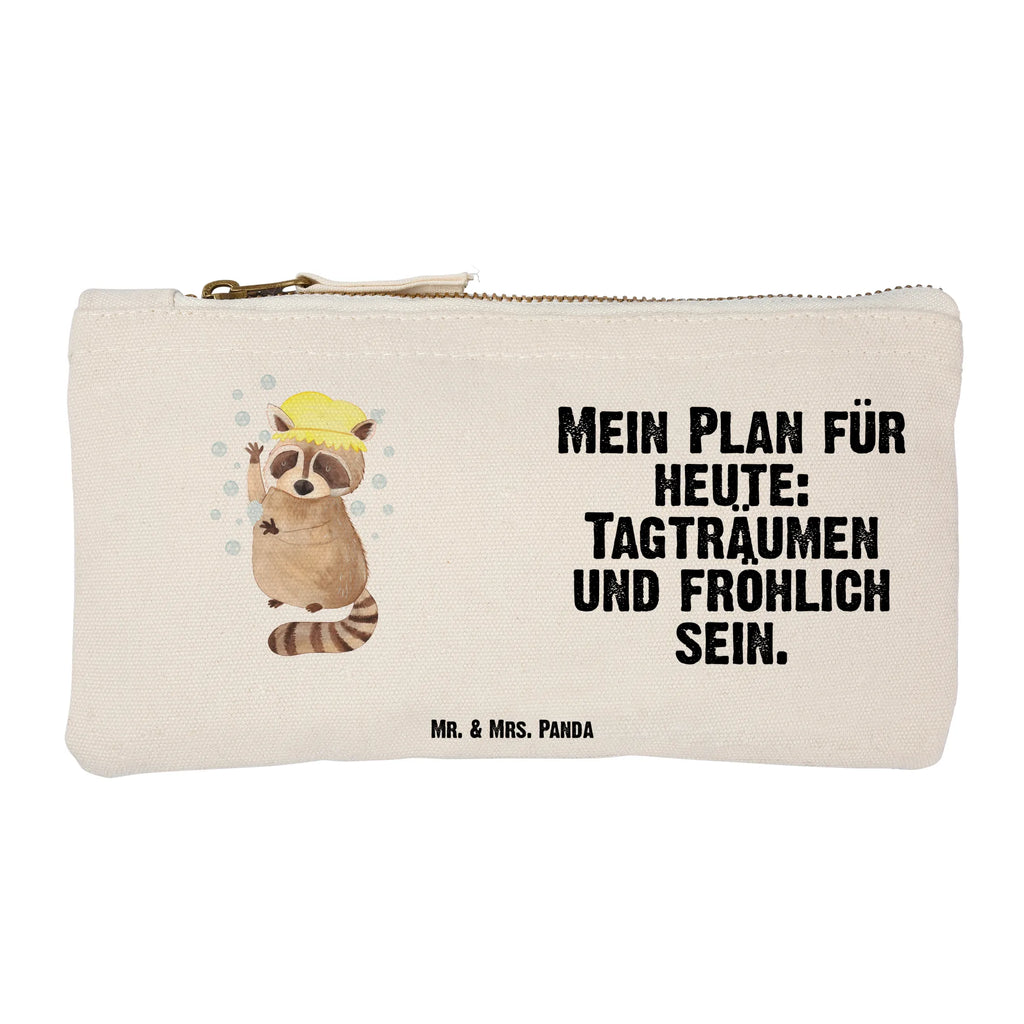 Schminktasche Waschbär Schminktasche, Kosmetiktasche, Kosmetikbeutel, Stiftemäppchen, Etui, Federmappe, Makeup, XXL, Schminketui, Kosmetiketui, Schlamperetui, Tiermotive, Gute Laune, lustige Sprüche, Tiere, Waschbär, Tagträumen, Plan, Fröhlich, waschen, Seifenblasen