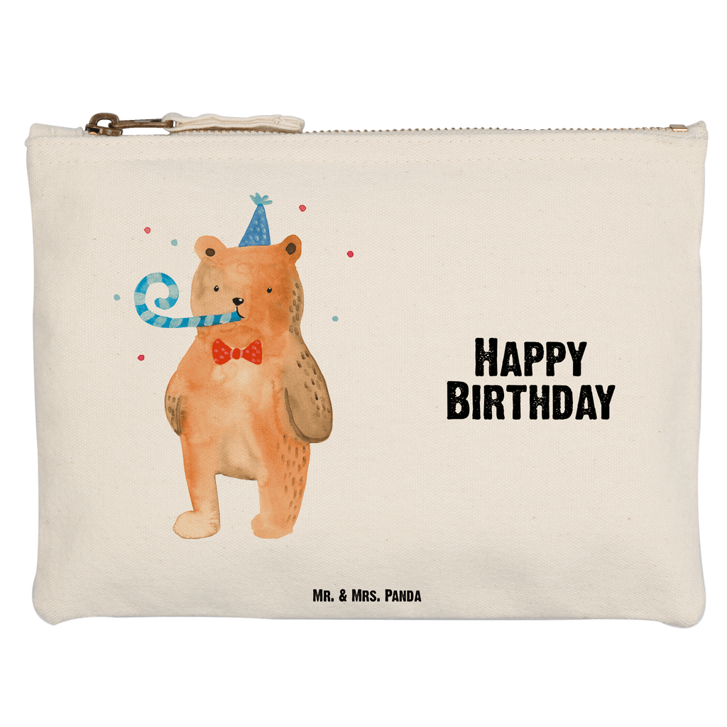 Schminktasche Bär Geburtstag Schminktasche, Kosmetiktasche, Kosmetikbeutel, Stiftemäppchen, Etui, Federmappe, Makeup, XXL, Schminketui, Kosmetiketui, Schlamperetui, Bär, Teddy, Teddybär, Happy Birthday, Alles Gute, Glückwunsch, Geburtstag