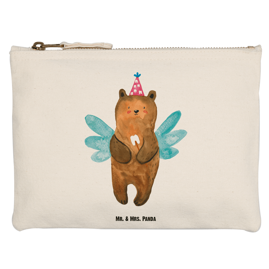 Schminktasche Bär Zahnfee Schminktasche, Kosmetiktasche, Kosmetikbeutel, Stiftemäppchen, Etui, Federmappe, Makeup, XXL, Schminketui, Kosmetiketui, Schlamperetui, Bär, Teddy, Teddybär, Zahnfee, Fee, Milchzahn, Erster Zahn