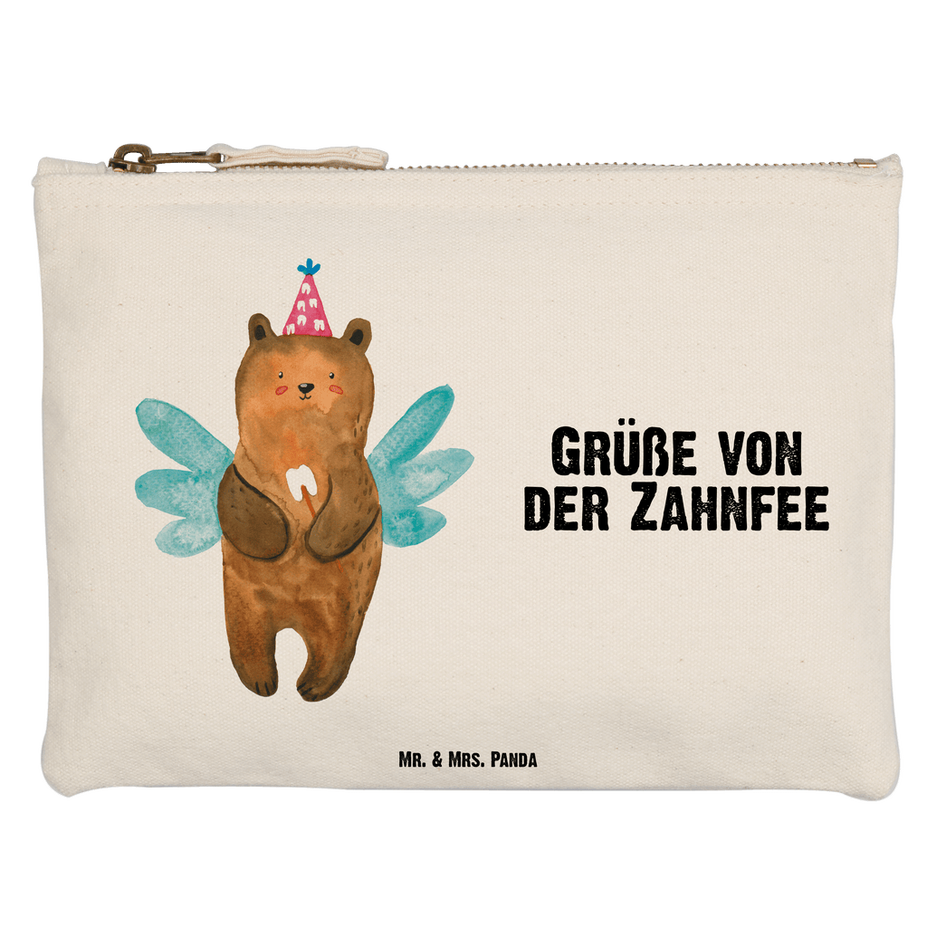 Schminktasche Bär Zahnfee Schminktasche, Kosmetiktasche, Kosmetikbeutel, Stiftemäppchen, Etui, Federmappe, Makeup, XXL, Schminketui, Kosmetiketui, Schlamperetui, Bär, Teddy, Teddybär, Zahnfee, Fee, Milchzahn, Erster Zahn