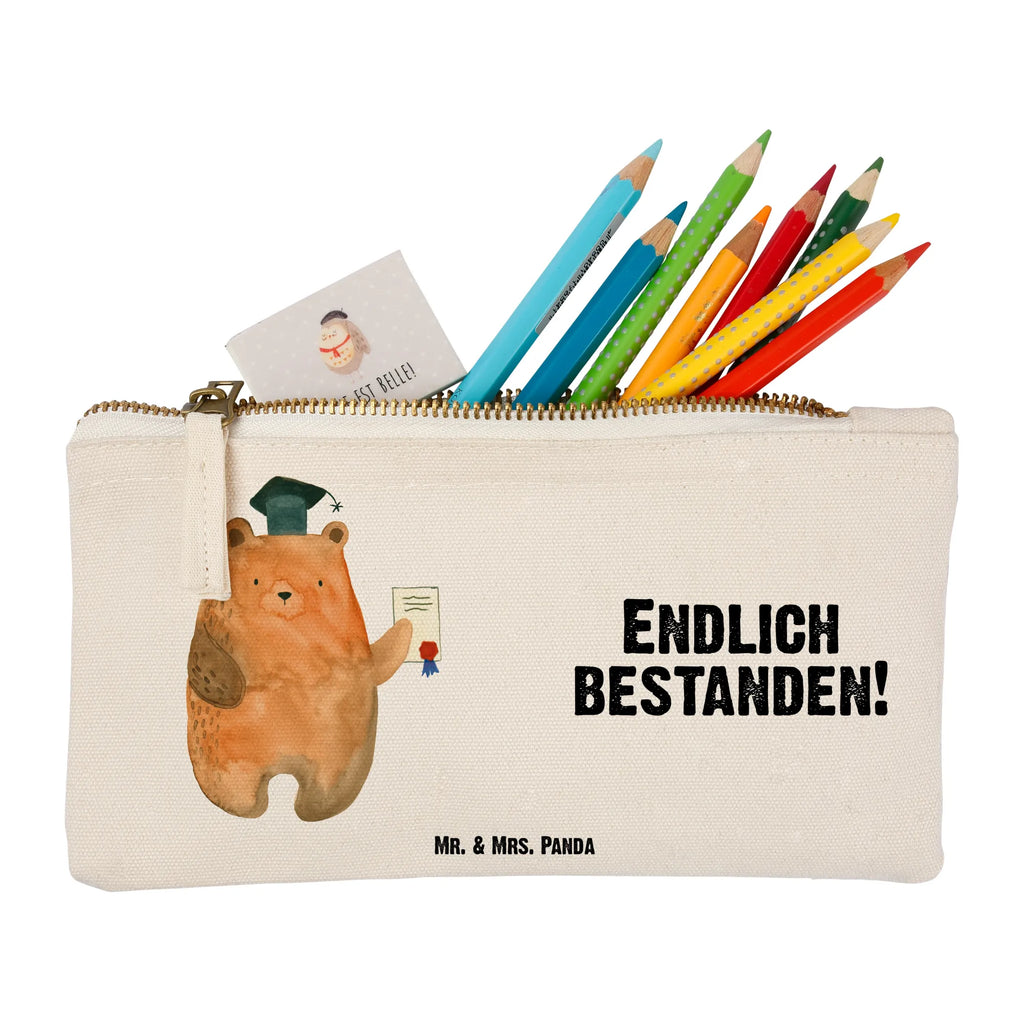 Schminktasche Prüfungsbär Schminktasche, Kosmetiktasche, Kosmetikbeutel, Stiftemäppchen, Etui, Federmappe, Makeup, XXL, Schminketui, Kosmetiketui, Schlamperetui, Bär, Teddy, Teddybär, Abitur, Prüfungen, Prüfung bestanden, Abschluss, Zeugnis, Abschlusszeugnis