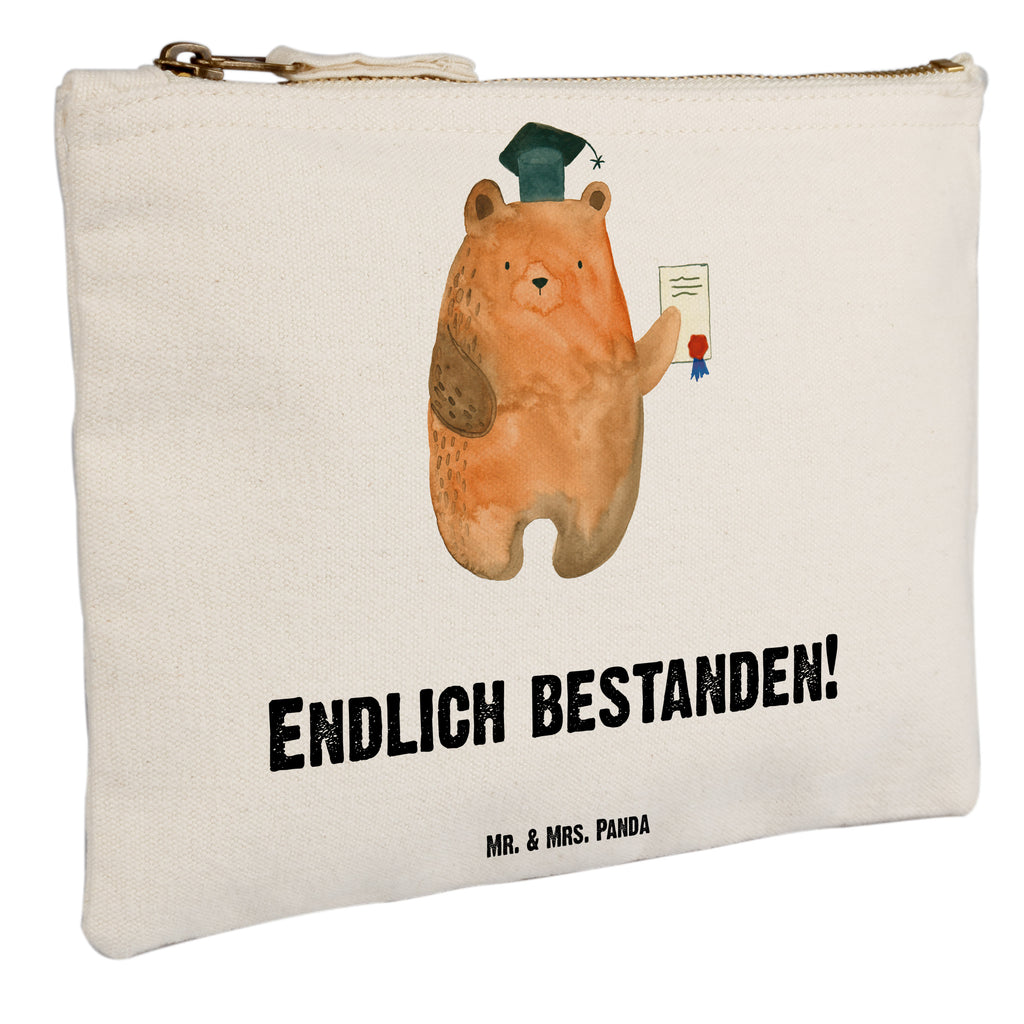 Schminktasche Prüfungsbär Schminktasche, Kosmetiktasche, Kosmetikbeutel, Stiftemäppchen, Etui, Federmappe, Makeup, XXL, Schminketui, Kosmetiketui, Schlamperetui, Bär, Teddy, Teddybär, Abitur, Prüfungen, Prüfung bestanden, Abschluss, Zeugnis, Abschlusszeugnis