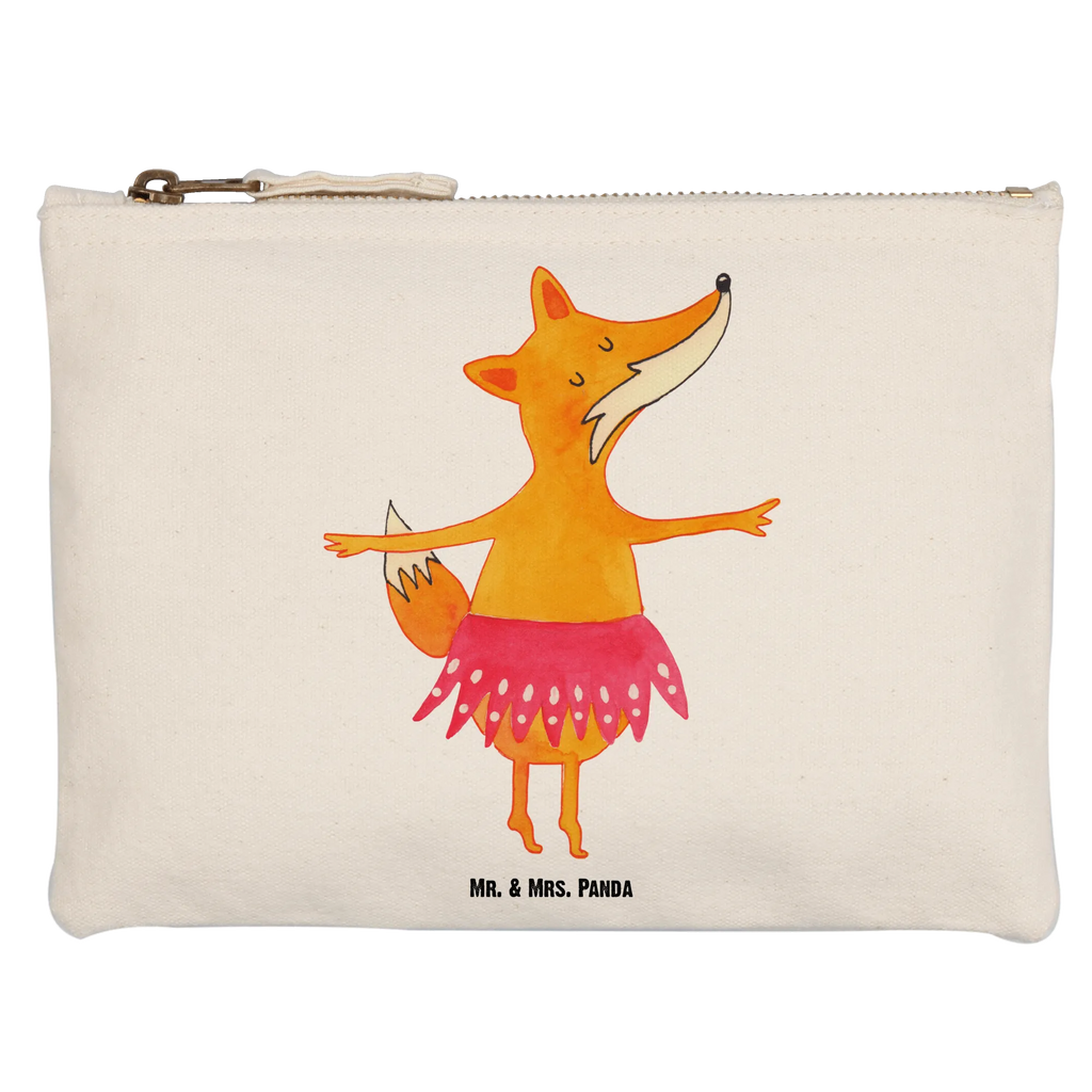 Schminktasche Fuchs Ballerina Schminktasche, Kosmetiktasche, Kosmetikbeutel, Stiftemäppchen, Etui, Federmappe, Makeup, XXL, Schminketui, Kosmetiketui, Schlamperetui, Fuchs, Fuchs Spruch, Füchse, Füchsin, Ballerina, Ballett, Tänzerin, Tanzen, Party, Einladung, Geburtstag