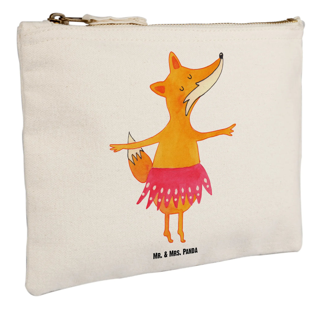 Schminktasche Fuchs Ballerina Schminktasche, Kosmetiktasche, Kosmetikbeutel, Stiftemäppchen, Etui, Federmappe, Makeup, XXL, Schminketui, Kosmetiketui, Schlamperetui, Fuchs, Fuchs Spruch, Füchse, Füchsin, Ballerina, Ballett, Tänzerin, Tanzen, Party, Einladung, Geburtstag