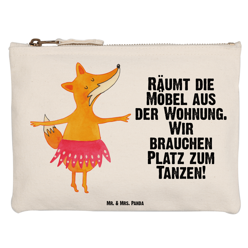 Schminktasche Fuchs Ballerina Schminktasche, Kosmetiktasche, Kosmetikbeutel, Stiftemäppchen, Etui, Federmappe, Makeup, XXL, Schminketui, Kosmetiketui, Schlamperetui, Fuchs, Fuchs Spruch, Füchse, Füchsin, Ballerina, Ballett, Tänzerin, Tanzen, Party, Einladung, Geburtstag