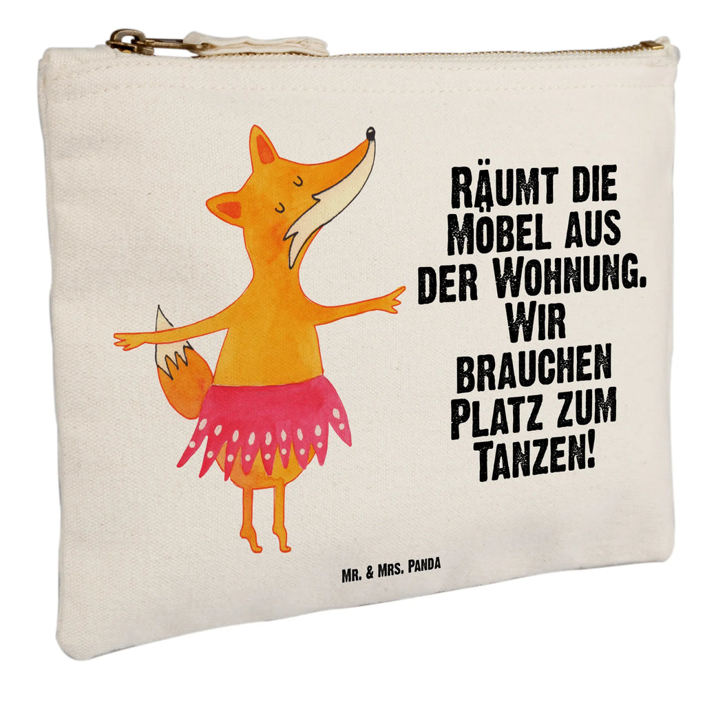 Schminktasche Fuchs Ballerina Schminktasche, Kosmetiktasche, Kosmetikbeutel, Stiftemäppchen, Etui, Federmappe, Makeup, XXL, Schminketui, Kosmetiketui, Schlamperetui, Fuchs, Fuchs Spruch, Füchse, Füchsin, Ballerina, Ballett, Tänzerin, Tanzen, Party, Einladung, Geburtstag