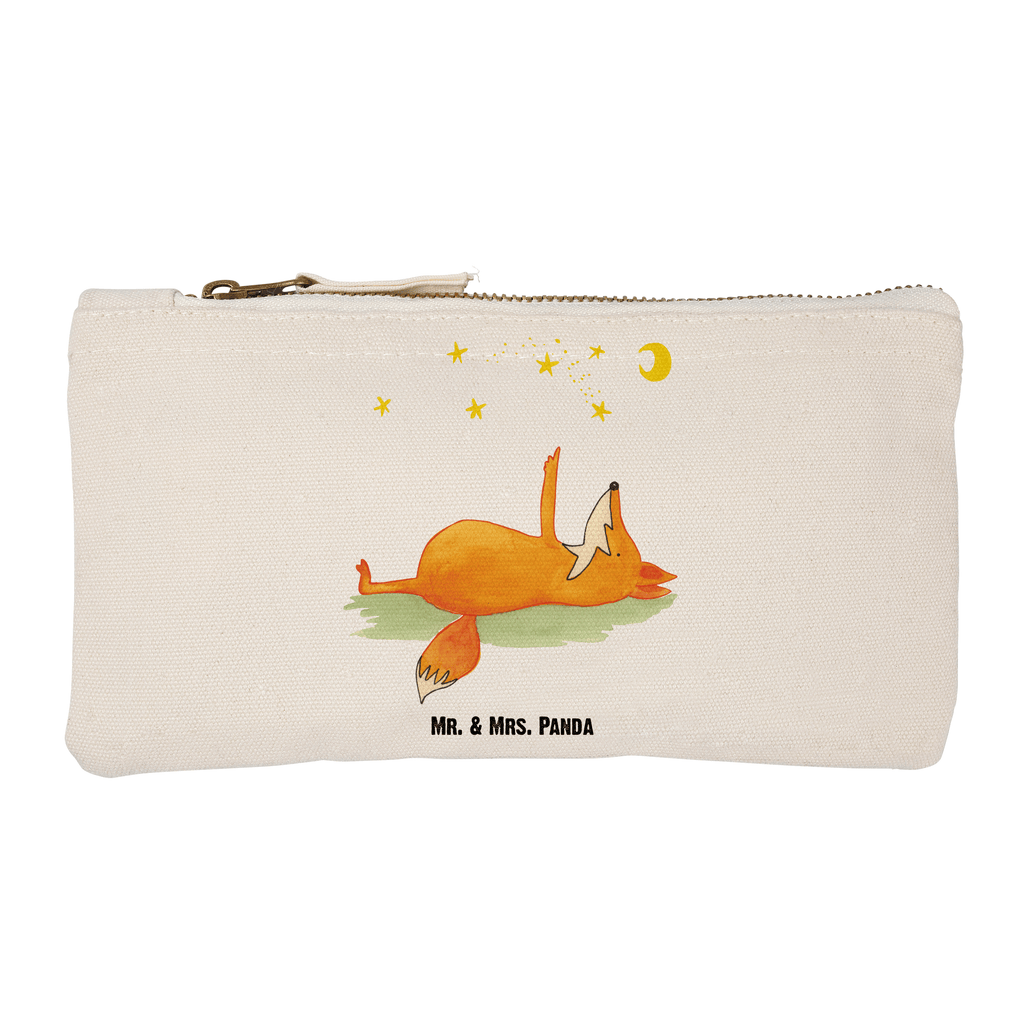 Schminktasche Fuchs Sterne Schminktasche, Kosmetiktasche, Kosmetikbeutel, Stiftemäppchen, Etui, Federmappe, Makeup, XXL, Schminketui, Kosmetiketui, Schlamperetui, Fuchs, Füchse, tröstende Worte, Spruch positiv, Spruch schön, Romantik, Always Look on the Bright Side of Life