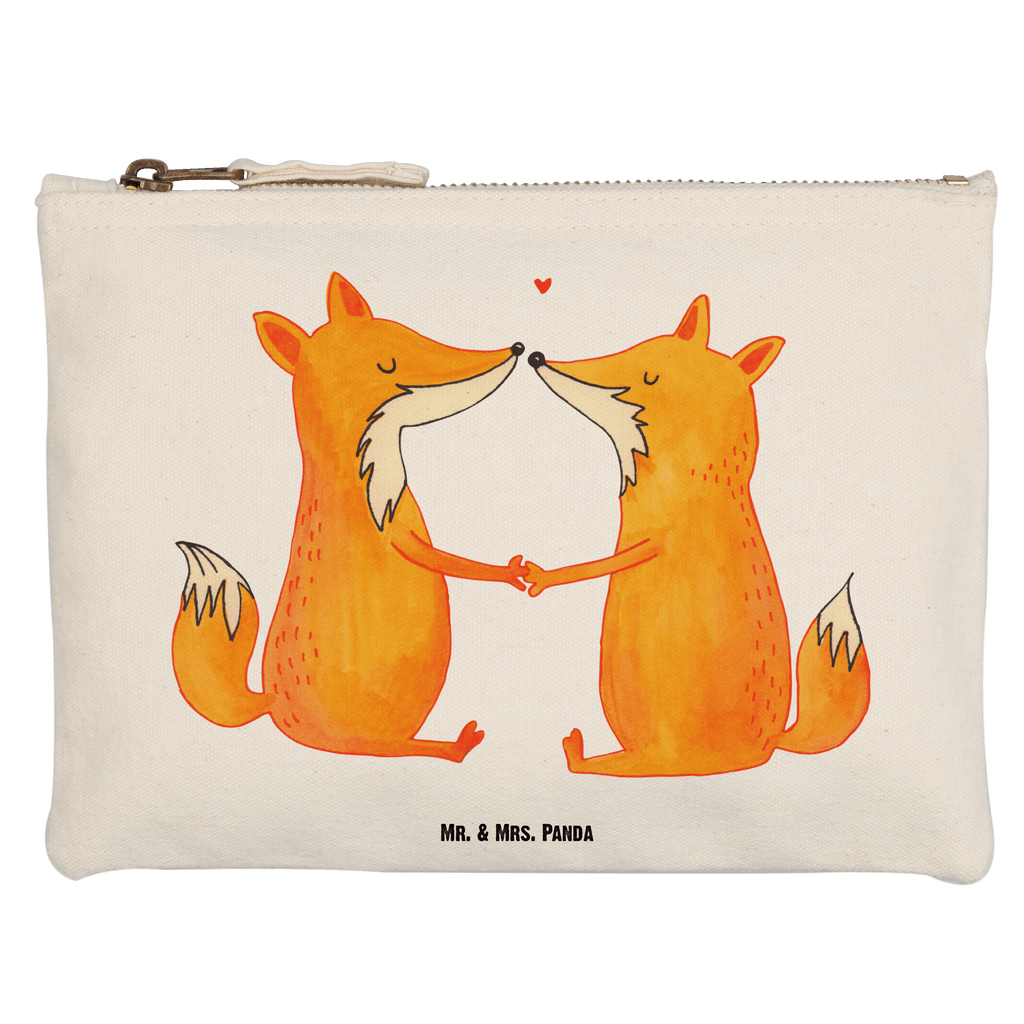 Schminktasche Füchse Liebe Schminktasche, Kosmetiktasche, Kosmetikbeutel, Stiftemäppchen, Etui, Federmappe, Makeup, XXL, Schminketui, Kosmetiketui, Schlamperetui, Fuchs, Füchse, Fox, Liebe, Liebespaar, Paar, Partner, Freundin, Freund, Ehe, Verlobte, Ehemann, Ehefrau, Liebesbeweis