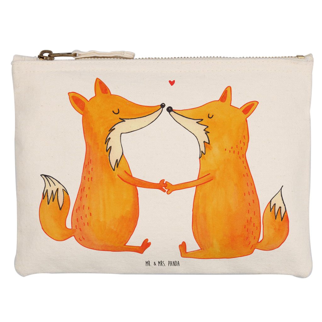 Schminktasche Füchse Liebe Schminktasche, Kosmetiktasche, Kosmetikbeutel, Stiftemäppchen, Etui, Federmappe, Makeup, XXL, Schminketui, Kosmetiketui, Schlamperetui, Fuchs, Füchse, Fox, Liebe, Liebespaar, Paar, Partner, Freundin, Freund, Ehe, Verlobte, Ehemann, Ehefrau, Liebesbeweis