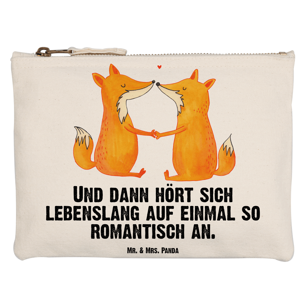 Schminktasche Füchse Liebe Schminktasche, Kosmetiktasche, Kosmetikbeutel, Stiftemäppchen, Etui, Federmappe, Makeup, XXL, Schminketui, Kosmetiketui, Schlamperetui, Fuchs, Füchse, Fox, Liebe, Liebespaar, Paar, Partner, Freundin, Freund, Ehe, Verlobte, Ehemann, Ehefrau, Liebesbeweis