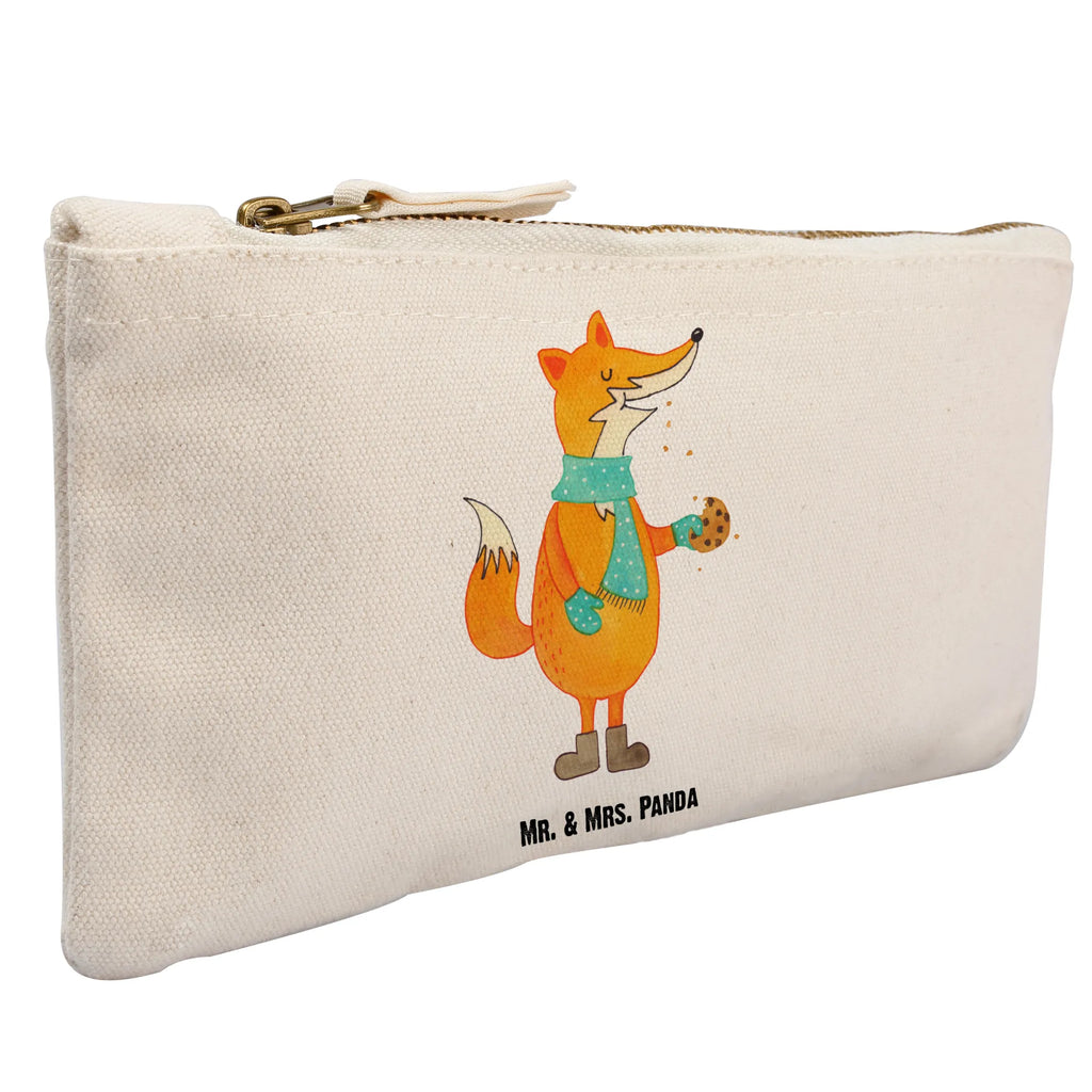 Schminktasche Fuchs Keks Schminktasche, Kosmetiktasche, Kosmetikbeutel, Stiftemäppchen, Etui, Federmappe, Makeup, XXL, Schminketui, Kosmetiketui, Schlamperetui, Fuchs, Füchse, Backen Spruch, Kekse, Winter, Weihnachtszeit, Plätzchen, Liebe, Küche Deko