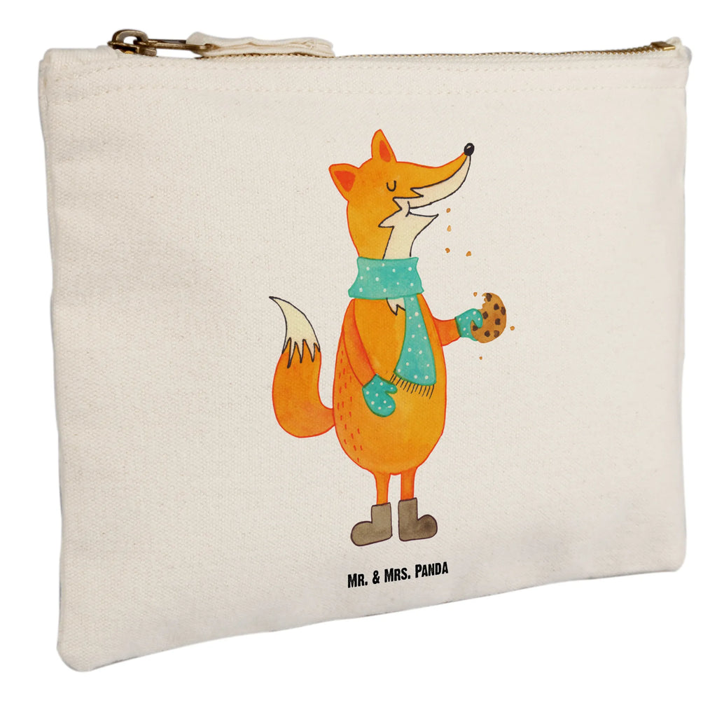 Schminktasche Fuchs Keks Schminktasche, Kosmetiktasche, Kosmetikbeutel, Stiftemäppchen, Etui, Federmappe, Makeup, XXL, Schminketui, Kosmetiketui, Schlamperetui, Fuchs, Füchse, Backen Spruch, Kekse, Winter, Weihnachtszeit, Plätzchen, Liebe, Küche Deko