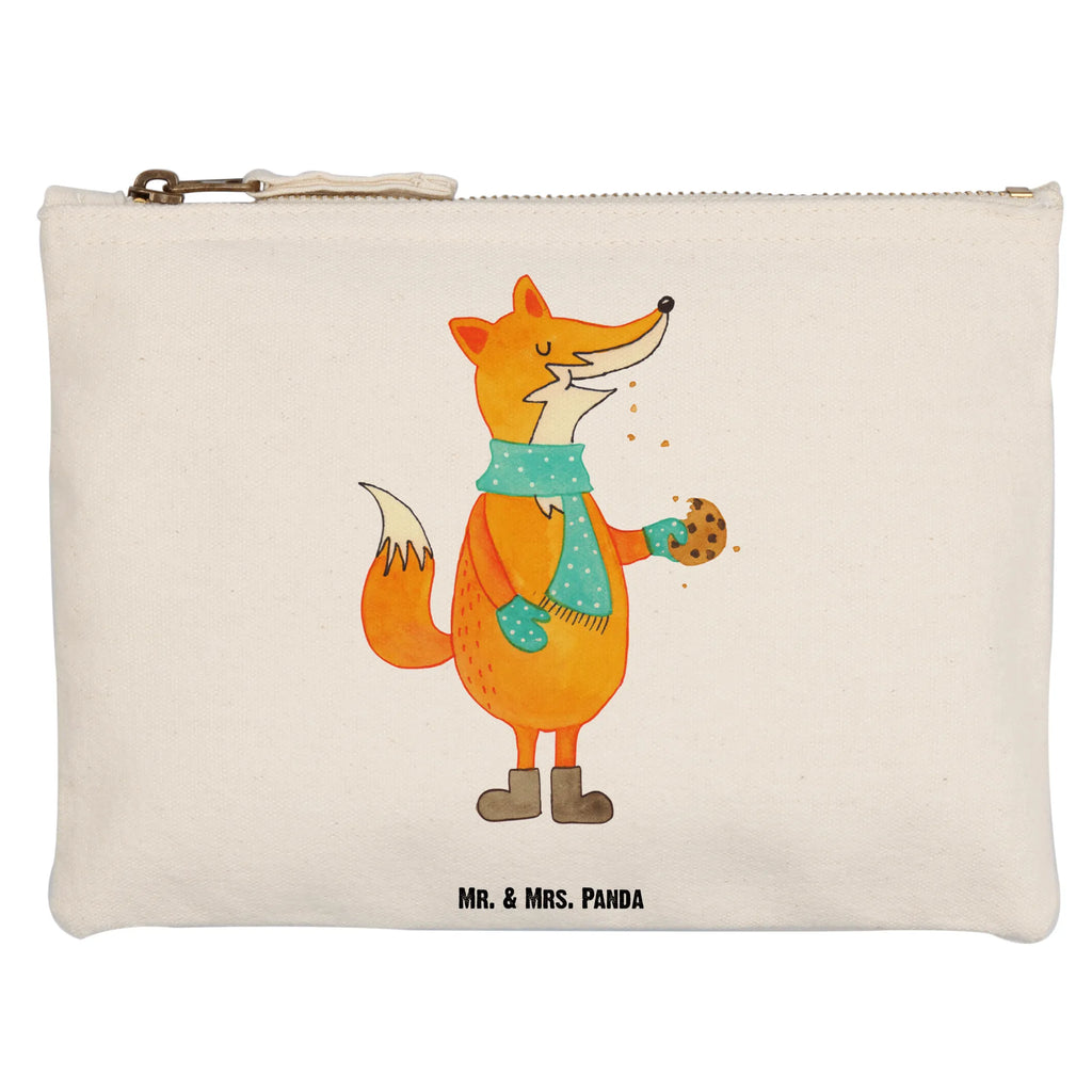 Schminktasche Fuchs Keks Schminktasche, Kosmetiktasche, Kosmetikbeutel, Stiftemäppchen, Etui, Federmappe, Makeup, XXL, Schminketui, Kosmetiketui, Schlamperetui, Fuchs, Füchse, Backen Spruch, Kekse, Winter, Weihnachtszeit, Plätzchen, Liebe, Küche Deko