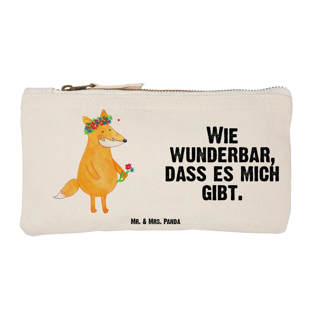 Schminktasche Fuchs Blumen Schminktasche, Kosmetiktasche, Kosmetikbeutel, Stiftemäppchen, Etui, Federmappe, Makeup, XXL, Schminketui, Kosmetiketui, Schlamperetui, Fuchs, Füchse, Fox, Liebe, Freundin, Fuchsmädchen, Blumenmädchen, Freundinnen, Liebesbeweis, Blume, Blumen, Motivation, Freude, ich, mich, Selbstliebe