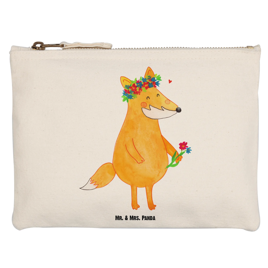 Schminktasche Fuchs Blumen Schminktasche, Kosmetiktasche, Kosmetikbeutel, Stiftemäppchen, Etui, Federmappe, Makeup, XXL, Schminketui, Kosmetiketui, Schlamperetui, Fuchs, Füchse, Fox, Liebe, Freundin, Fuchsmädchen, Blumenmädchen, Freundinnen, Liebesbeweis, Blume, Blumen, Motivation, Freude, ich, mich, Selbstliebe