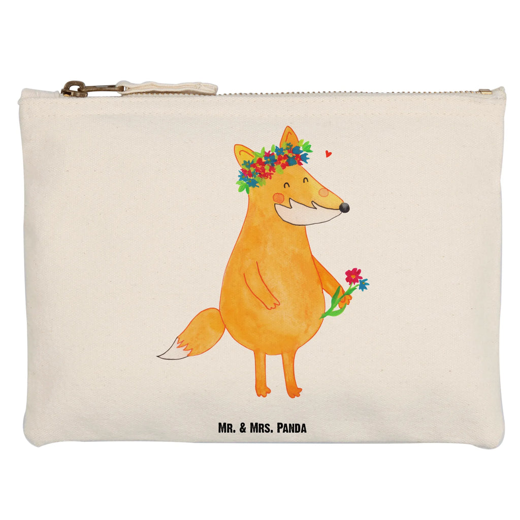 Schminktasche Fuchs Blumen Schminktasche, Kosmetiktasche, Kosmetikbeutel, Stiftemäppchen, Etui, Federmappe, Makeup, XXL, Schminketui, Kosmetiketui, Schlamperetui, Fuchs, Füchse, Fox, Liebe, Freundin, Fuchsmädchen, Blumenmädchen, Freundinnen, Liebesbeweis, Blume, Blumen, Motivation, Freude, ich, mich, Selbstliebe