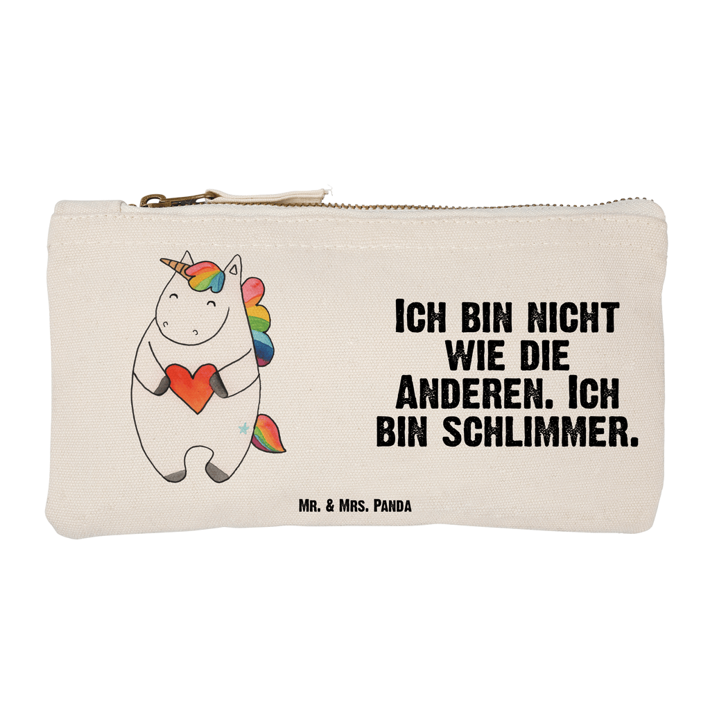 Schminktasche Einhorn Herz Schminktasche, Kosmetiktasche, Kosmetikbeutel, Stiftemäppchen, Etui, Federmappe, Makeup, XXL, Schminketui, Kosmetiketui, Schlamperetui, Einhorn, Einhörner, Einhorn Deko, Pegasus, Unicorn, Herz, schlimm, böse, witzig, lustig, Freundin, anders, bunt