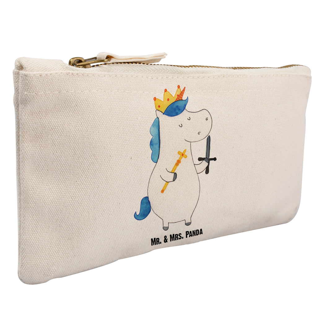 Schminktasche Einhorn König mit Schwert Schminktasche, Kosmetiktasche, Kosmetikbeutel, Stiftemäppchen, Etui, Federmappe, Makeup, XXL, Schminketui, Kosmetiketui, Schlamperetui, Einhorn, Einhörner, Einhorn Deko, Pegasus, Unicorn, König, Ritter, Mittelalter