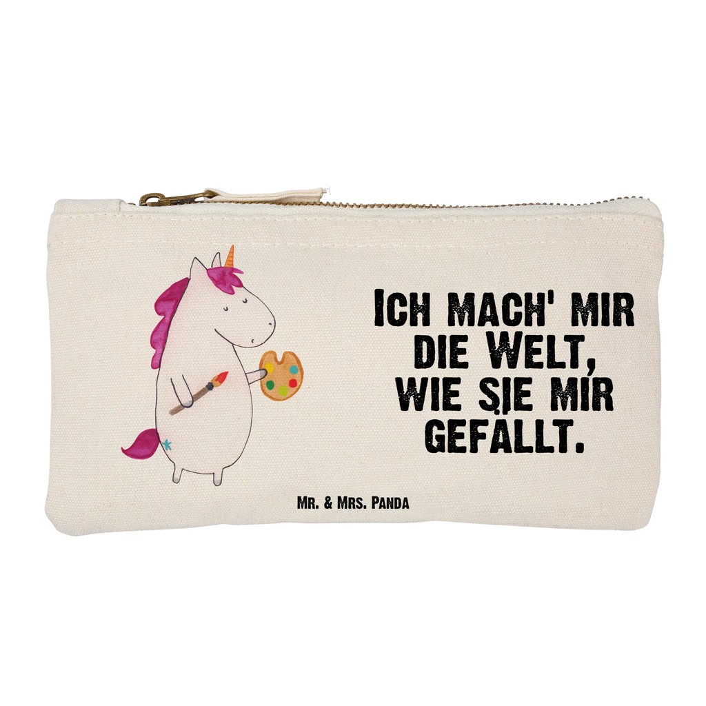 Schminktasche Einhorn Künstler Schminktasche, Kosmetiktasche, Kosmetikbeutel, Stiftemäppchen, Etui, Federmappe, Makeup, XXL, Schminketui, Kosmetiketui, Schlamperetui, Einhorn, Einhörner, Einhorn Deko, Pegasus, Unicorn, Englisch, Künstler, Artist, Malen, Zeichnen, Welt, Farbe, Stift, Pinsel, Geschenk, Maler