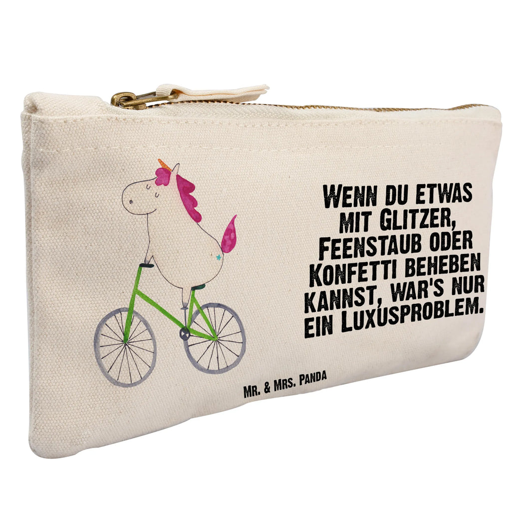 Schminktasche Einhorn Radfahrer Schminktasche, Kosmetiktasche, Kosmetikbeutel, Stiftemäppchen, Etui, Federmappe, Makeup, XXL, Schminketui, Kosmetiketui, Schlamperetui, Einhorn, Einhörner, Einhorn Deko, Pegasus, Unicorn, Radfahren, Radfahrer, Rad, Bike, Feenstaub, Konfetti, Luxusproblem, Kummer, Liebeskummer