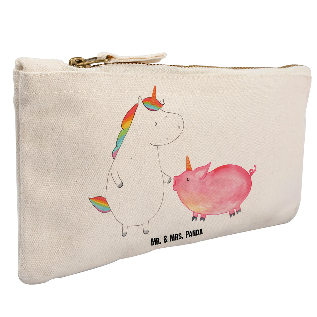 Schminktasche Einhorn Schwein Schminktasche, Kosmetiktasche, Kosmetikbeutel, Stiftemäppchen, Etui, Federmappe, Makeup, XXL, Schminketui, Kosmetiketui, Schlamperetui, Einhorn, Einhörner, Einhorn Deko, Pegasus, Unicorn, Freundschaft, Schweinhorn, Schwein, Freundin, Schweinchen