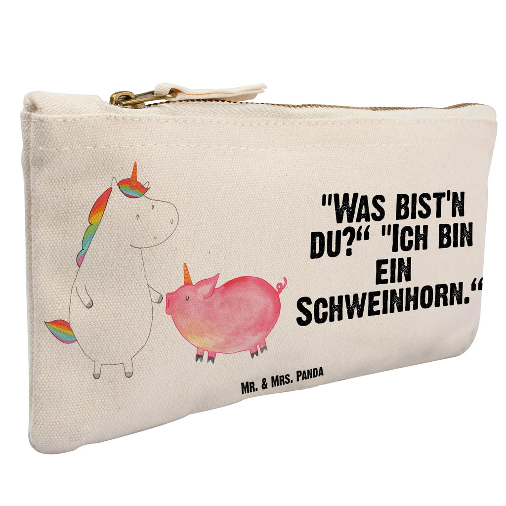 Schminktasche Einhorn Schwein Schminktasche, Kosmetiktasche, Kosmetikbeutel, Stiftemäppchen, Etui, Federmappe, Makeup, XXL, Schminketui, Kosmetiketui, Schlamperetui, Einhorn, Einhörner, Einhorn Deko, Pegasus, Unicorn, Freundschaft, Schweinhorn, Schwein, Freundin, Schweinchen