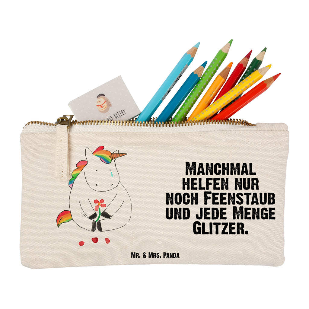 Schminktasche Einhorn Traurig Schminktasche, Kosmetiktasche, Kosmetikbeutel, Stiftemäppchen, Etui, Federmappe, Makeup, XXL, Schminketui, Kosmetiketui, Schlamperetui, Einhorn, Einhörner, Einhorn Deko, Pegasus, Unicorn, Glitzer, Trösten. Freundschaft, Freunde, Liebe, Trauer, Grußkarte, Blume