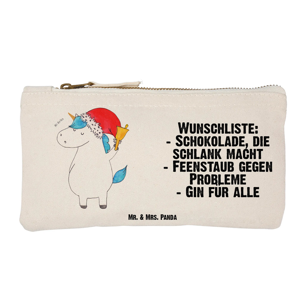 Schminktasche Einhorn Weihnachtsmann Schminktasche, Kosmetiktasche, Kosmetikbeutel, Stiftemäppchen, Etui, Federmappe, Makeup, XXL, Schminketui, Kosmetiketui, Schlamperetui, Einhorn, Einhörner, Einhorn Deko, Pegasus, Unicorn, Gin, Schokolade, Schoki, Weihnachten, Weihnachtsmann, Nikolaus, Wunschzettel, Wunschliste, Feenstaub