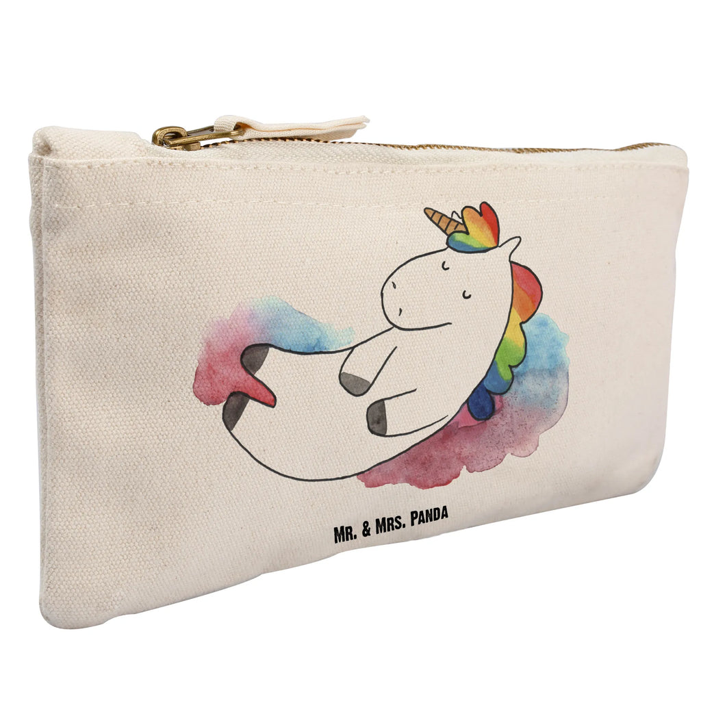 Schminktasche Einhorn Wolke 7 Schminktasche, Kosmetiktasche, Kosmetikbeutel, Stiftemäppchen, Etui, Federmappe, Makeup, XXL, Schminketui, Kosmetiketui, Schlamperetui, Einhorn, Einhörner, Einhorn Deko, Pegasus, Unicorn, verliebt, Menschen, witzig, lustig, Geschenk, Glaube, Realität, Lächeln