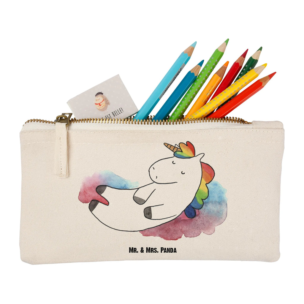 Schminktasche Einhorn Wolke 7 Schminktasche, Kosmetiktasche, Kosmetikbeutel, Stiftemäppchen, Etui, Federmappe, Makeup, XXL, Schminketui, Kosmetiketui, Schlamperetui, Einhorn, Einhörner, Einhorn Deko, Pegasus, Unicorn, verliebt, Menschen, witzig, lustig, Geschenk, Glaube, Realität, Lächeln