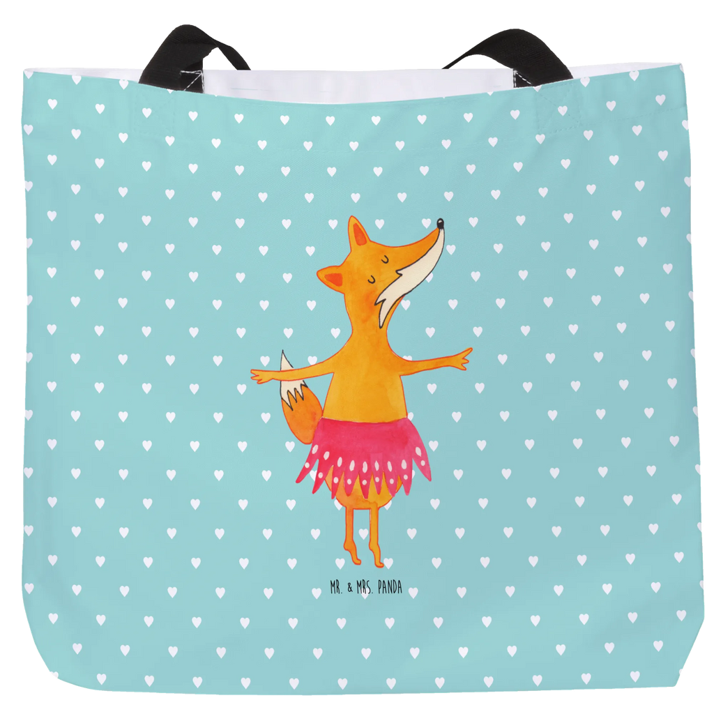 Shopper Fuchs Ballerina Beutel, Einkaufstasche, Tasche, Strandtasche, Einkaufsbeutel, Shopper, Schultasche, Freizeittasche, Tragebeutel, Schulbeutel, Alltagstasche, Fuchs, Fuchs Spruch, Füchse, Füchsin, Ballerina, Ballett, Tänzerin, Tanzen, Party, Einladung, Geburtstag