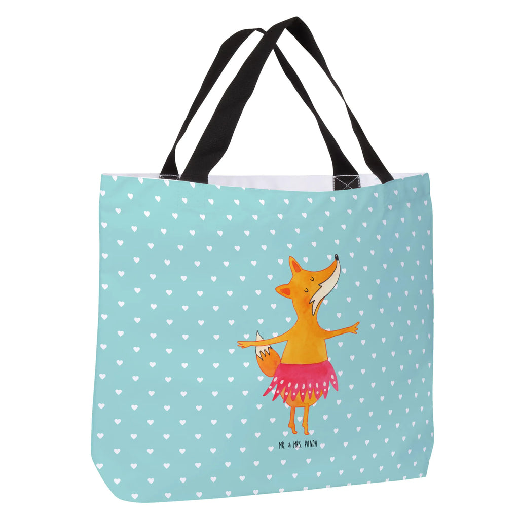 Shopper Fuchs Ballerina Beutel, Einkaufstasche, Tasche, Strandtasche, Einkaufsbeutel, Shopper, Schultasche, Freizeittasche, Tragebeutel, Schulbeutel, Alltagstasche, Fuchs, Fuchs Spruch, Füchse, Füchsin, Ballerina, Ballett, Tänzerin, Tanzen, Party, Einladung, Geburtstag