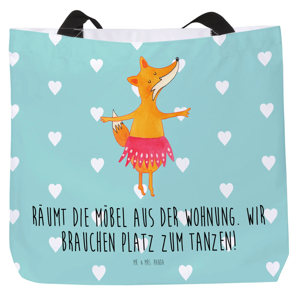 Shopper Fuchs Ballerina Beutel, Einkaufstasche, Tasche, Strandtasche, Einkaufsbeutel, Shopper, Schultasche, Freizeittasche, Tragebeutel, Schulbeutel, Alltagstasche, Fuchs, Fuchs Spruch, Füchse, Füchsin, Ballerina, Ballett, Tänzerin, Tanzen, Party, Einladung, Geburtstag