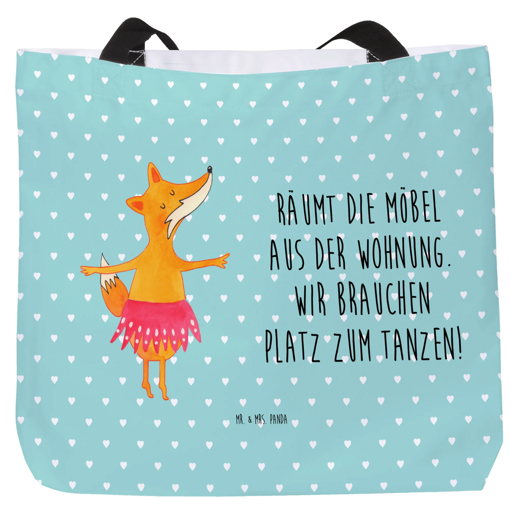 Shopper Fuchs Ballerina Beutel, Einkaufstasche, Tasche, Strandtasche, Einkaufsbeutel, Shopper, Schultasche, Freizeittasche, Tragebeutel, Schulbeutel, Alltagstasche, Fuchs, Fuchs Spruch, Füchse, Füchsin, Ballerina, Ballett, Tänzerin, Tanzen, Party, Einladung, Geburtstag