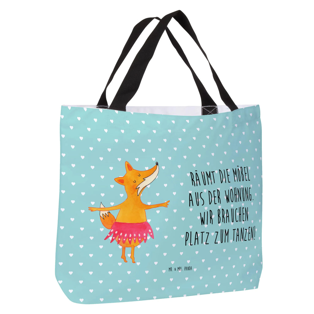 Shopper Fuchs Ballerina Beutel, Einkaufstasche, Tasche, Strandtasche, Einkaufsbeutel, Shopper, Schultasche, Freizeittasche, Tragebeutel, Schulbeutel, Alltagstasche, Fuchs, Fuchs Spruch, Füchse, Füchsin, Ballerina, Ballett, Tänzerin, Tanzen, Party, Einladung, Geburtstag