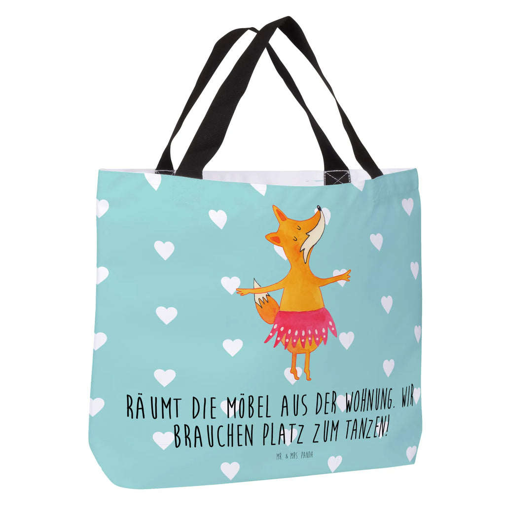 Shopper Fuchs Ballerina Beutel, Einkaufstasche, Tasche, Strandtasche, Einkaufsbeutel, Shopper, Schultasche, Freizeittasche, Tragebeutel, Schulbeutel, Alltagstasche, Fuchs, Fuchs Spruch, Füchse, Füchsin, Ballerina, Ballett, Tänzerin, Tanzen, Party, Einladung, Geburtstag