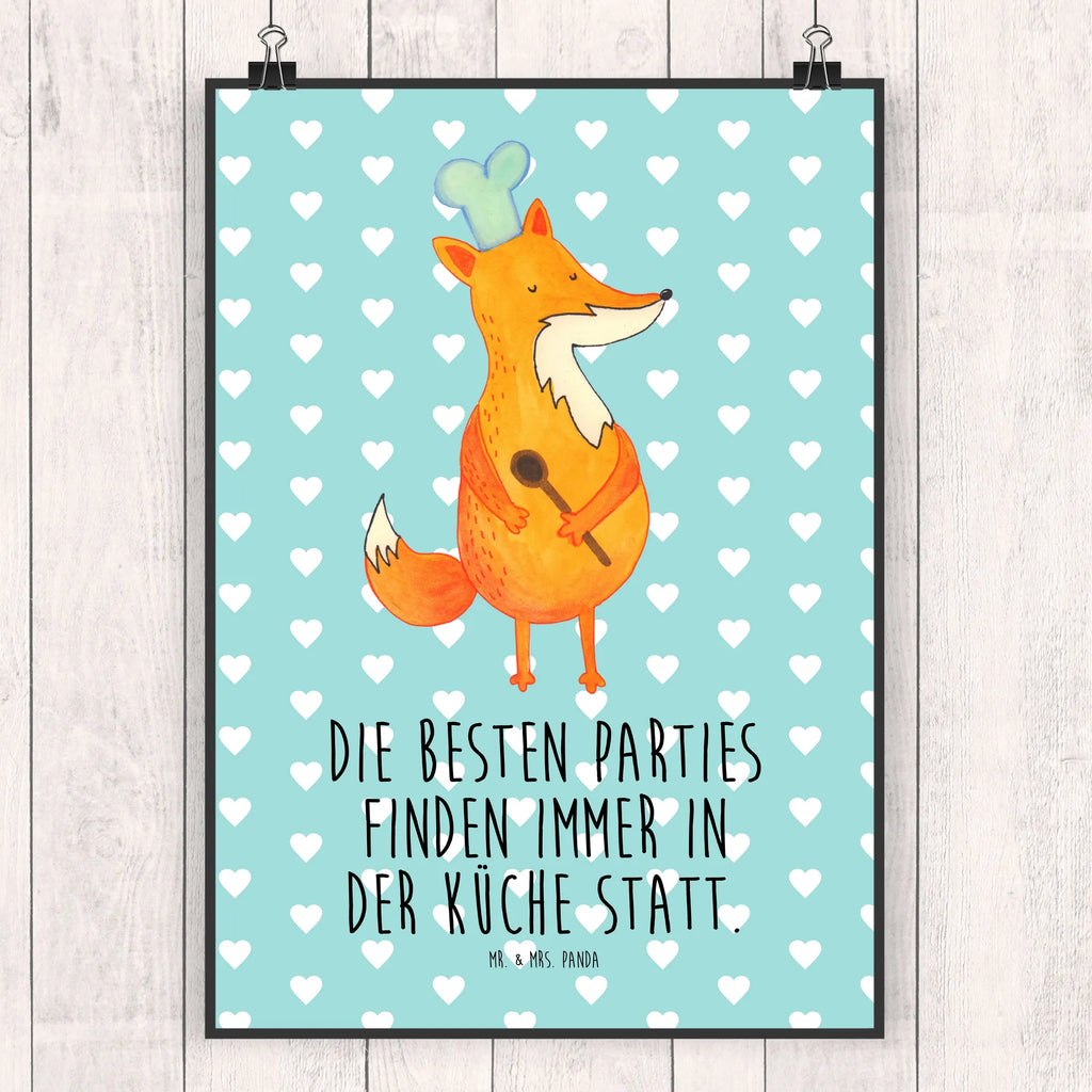 Poster Fuchs Koch Poster, Wandposter, Bild, Wanddeko, Küchenposter, Kinderposter, Wanddeko Bild, Raumdekoration, Wanddekoration, Handgemaltes Poster, Mr. & Mrs. Panda Poster, Designposter, Kunstdruck, Posterdruck, Fuchs, Füchse, Koch Geschenk, Küche Spruch, Küche Deko, Köche, Bäcker, Party Spruch, Spruch lustig, witzig