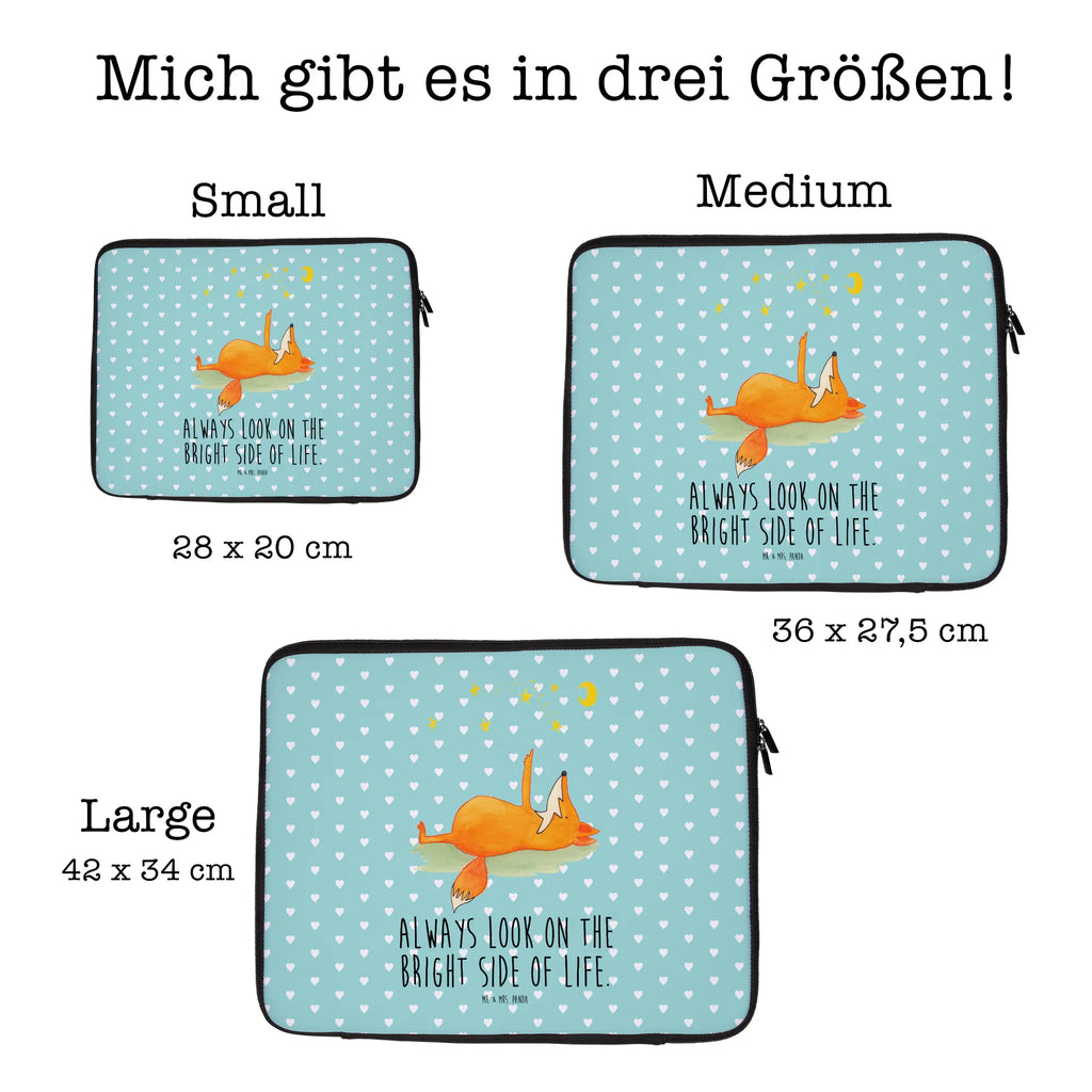 Notebook Tasche Fuchs Sterne Notebook Tasche, Laptop, Computertasche, Tasche, Notebook-Tasche, Notebook-Reisehülle, Notebook Schutz, Fuchs, Füchse, tröstende Worte, Spruch positiv, Spruch schön, Romantik, Always Look on the Bright Side of Life