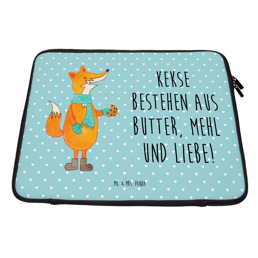 Notebook Tasche Fuchs Keks Notebook Tasche, Laptop, Computertasche, Tasche, Notebook-Tasche, Notebook-Reisehülle, Notebook Schutz, Fuchs, Füchse, Backen Spruch, Kekse, Winter, Weihnachtszeit, Plätzchen, Liebe, Küche Deko