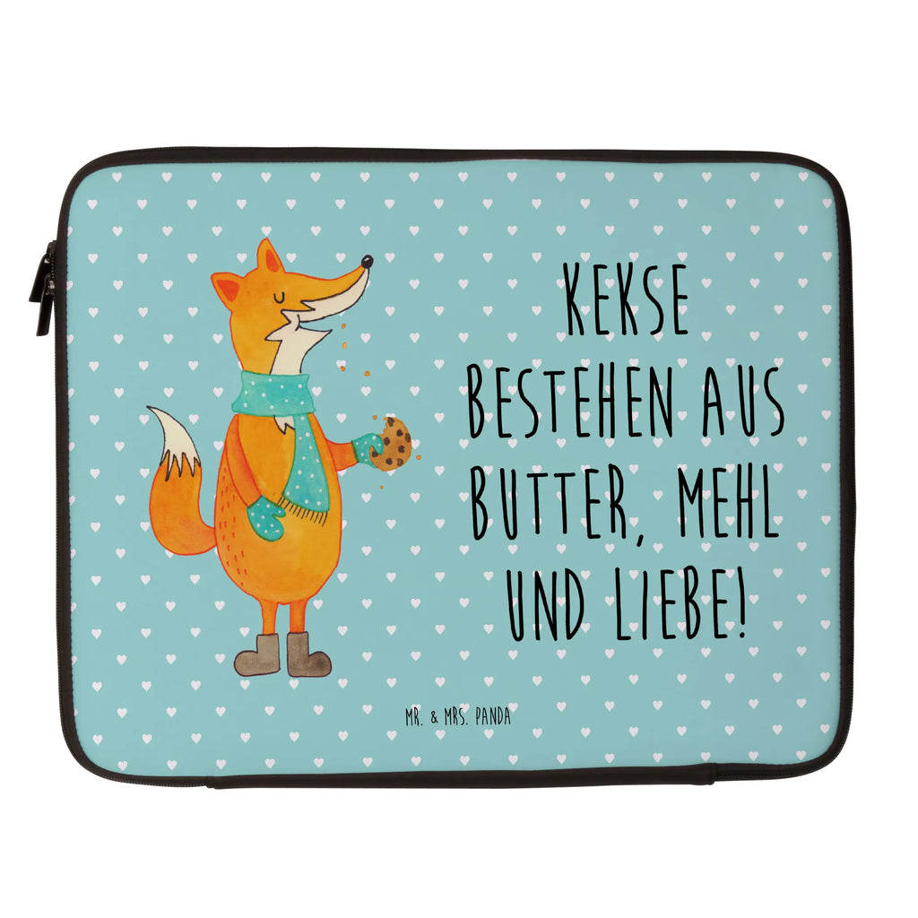 Notebook Tasche Fuchs Keks Notebook Tasche, Laptop, Computertasche, Tasche, Notebook-Tasche, Notebook-Reisehülle, Notebook Schutz, Fuchs, Füchse, Backen Spruch, Kekse, Winter, Weihnachtszeit, Plätzchen, Liebe, Küche Deko