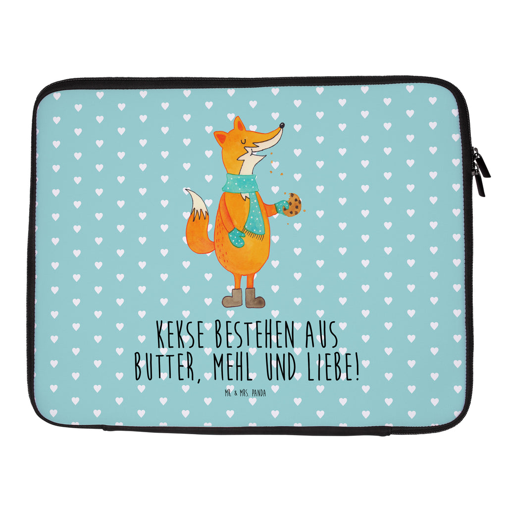 Notebook Tasche Fuchs Keks Notebook Tasche, Laptop, Computertasche, Tasche, Notebook-Tasche, Notebook-Reisehülle, Notebook Schutz, Fuchs, Füchse, Backen Spruch, Kekse, Winter, Weihnachtszeit, Plätzchen, Liebe, Küche Deko