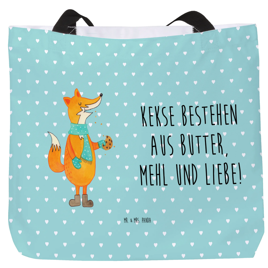 Shopper Fuchs Keks Beutel, Einkaufstasche, Tasche, Strandtasche, Einkaufsbeutel, Shopper, Schultasche, Freizeittasche, Tragebeutel, Schulbeutel, Alltagstasche, Fuchs, Füchse, Backen Spruch, Kekse, Winter, Weihnachtszeit, Plätzchen, Liebe, Küche Deko