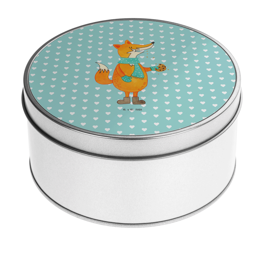 Blechdose rund Fuchs Keks Metalldose, Keksdose, Dose, Vorratsdose, Geschenkbox, Lunchbox, Aufbewahrungsbox, Vorratsdosen, Metallkiste, Metallbox, Metallboxen, Aufbewahrungskiste, Geschenkkiste, Blechdosen mit Deckel, Metallkiste mit Deckel, Vorratsdosen mit Deckel, Metall Dose, Fuchs, Füchse, Backen Spruch, Kekse, Winter, Weihnachtszeit, Plätzchen, Liebe, Küche Deko