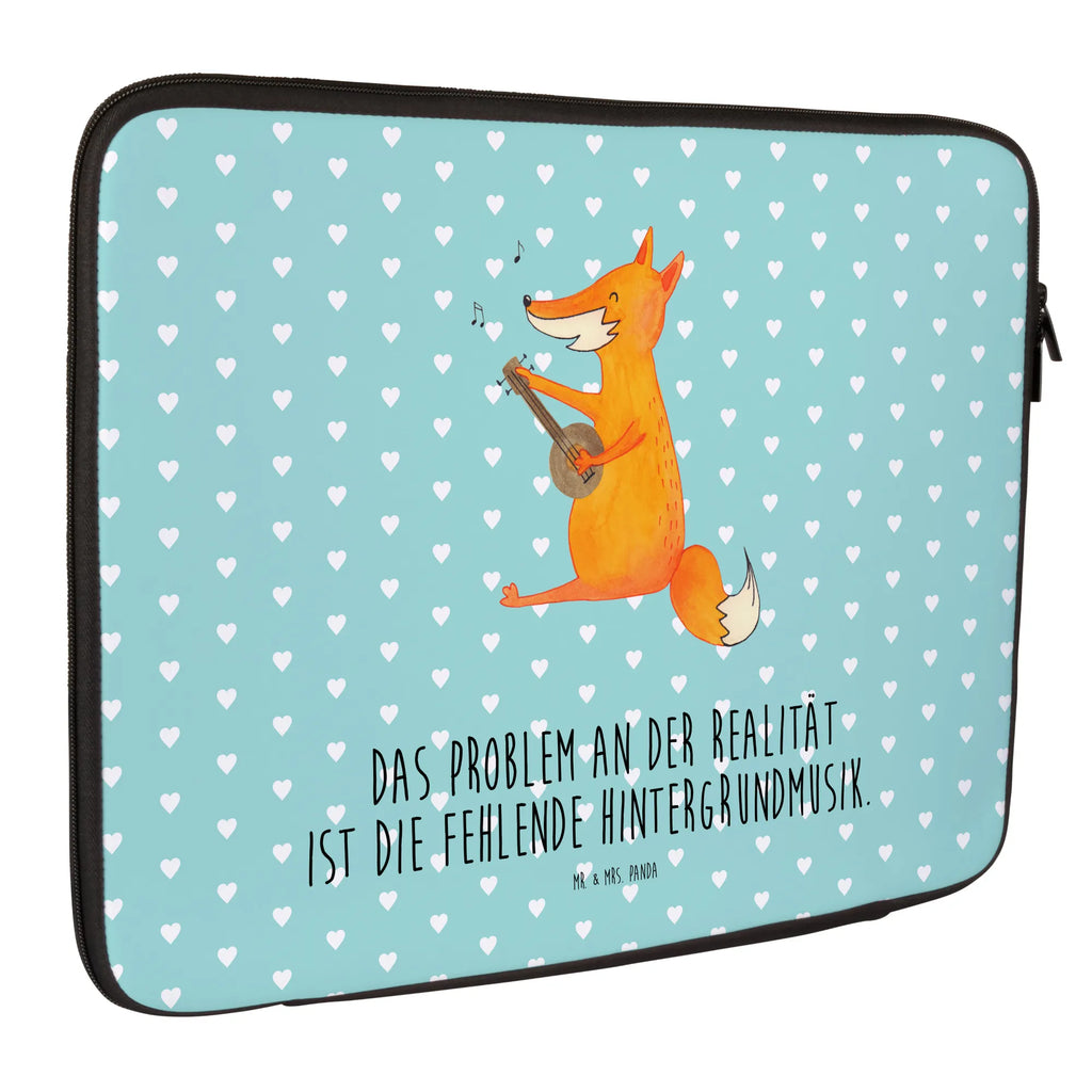 Notebook Tasche Fuchs Gitarre Notebook Tasche, Laptop, Computertasche, Tasche, Notebook-Tasche, Notebook-Reisehülle, Notebook Schutz, Fuchs, Füchse, Geschenk Musiker, Musik Spruch, Musikerin, Sänger, Sängerin, Gitarre